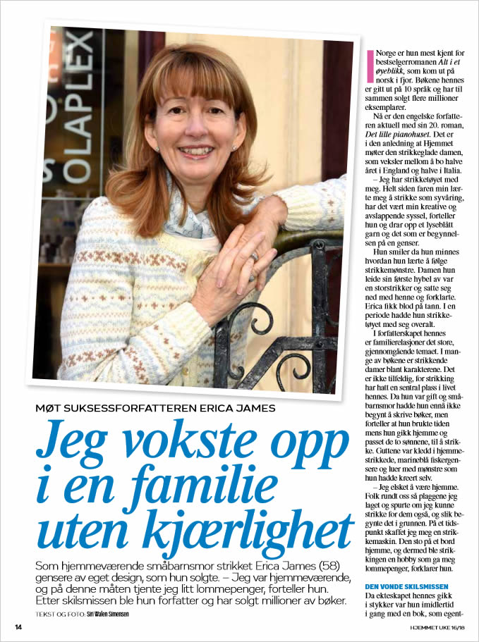Norwegian knitting article in Hjemmet
