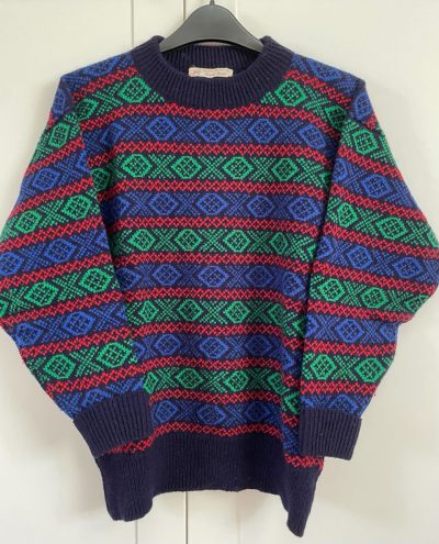 machine knitted jumper from mid 80s by Erica James